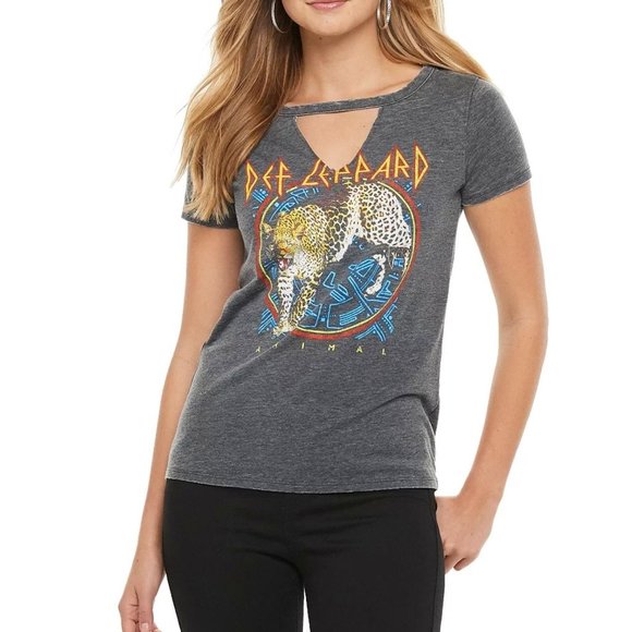 Rock & Republic Tops - Def Leppard Tour 1983 Choker Tee M L XL 2X NWT